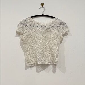 Zara Cream Lace Crop Top